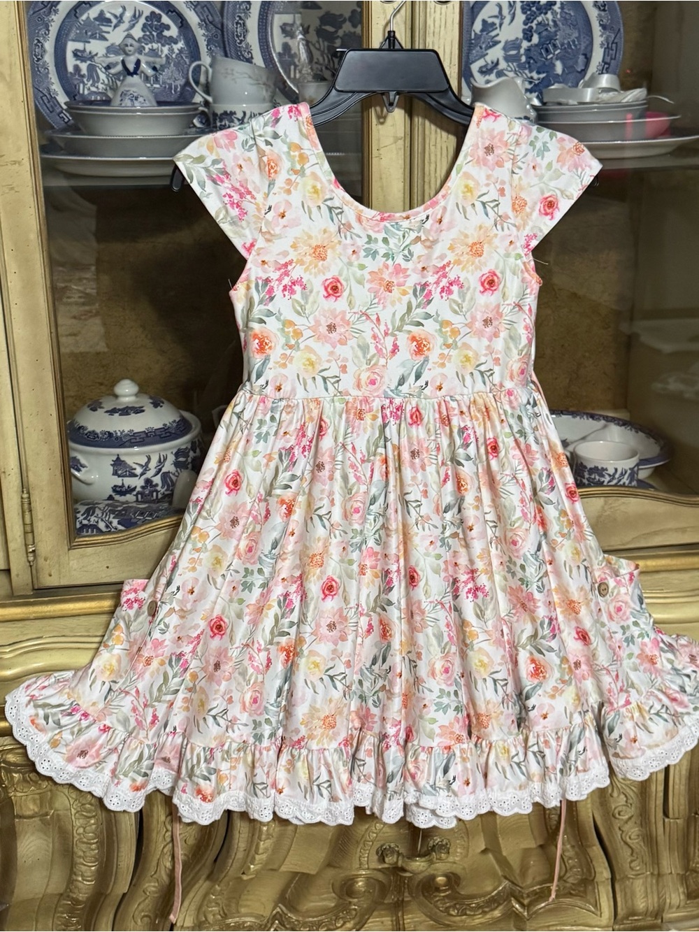 Cheeky Plum Myra twirl dress Sweet as a Peach size 10y girls boutique